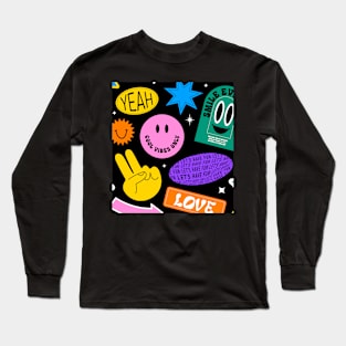 90s patterns Long Sleeve T-Shirt